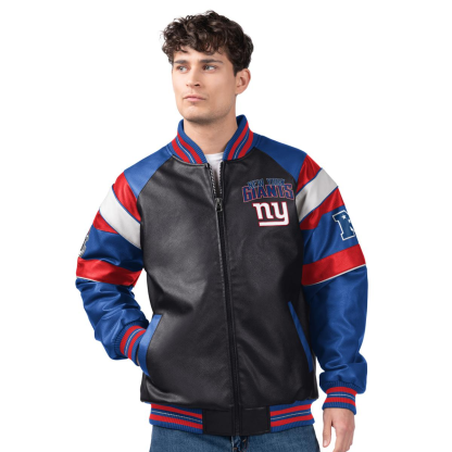 Officially Licensed NFL by Carl Banks Faux Leather Jacket